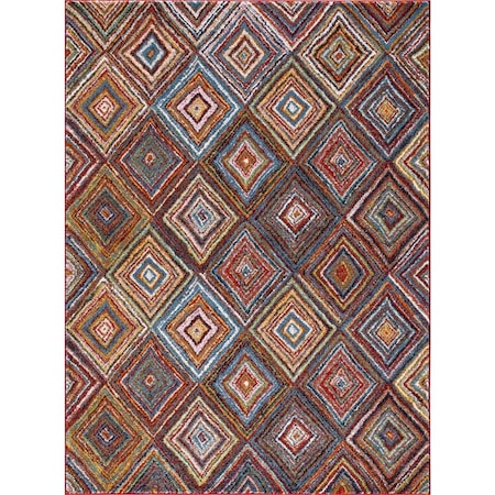 Concord Global 6 ft. 7 in. x 9 ft. 3 in. Diamond Sterling - Multi Color 74206